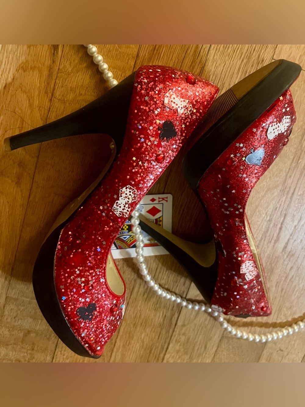 Custom Bling VEGAS Heels! Sz 7 🎰👠 - Picture 2 of 13